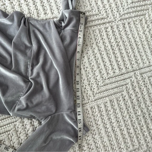 Elegant Gray Velvet Women's Photoshoot Dress - Picture 8 of 16